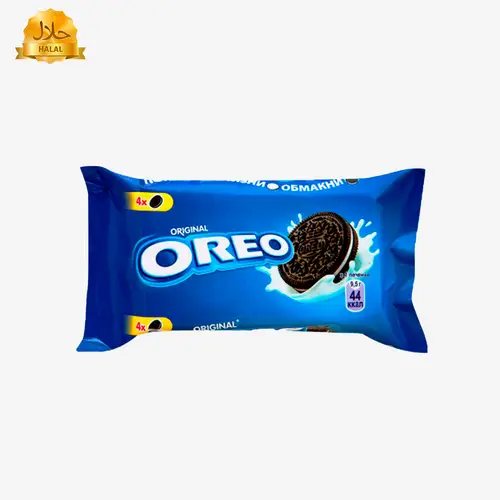 Печенье OREO с какао и кремовой начинкой ванильного вкуса 38 г