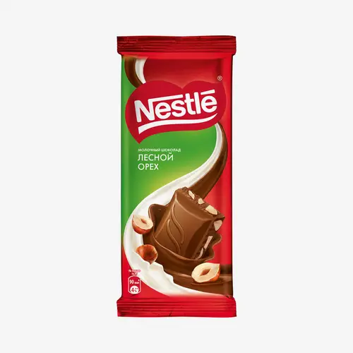 Шоколад Nestle молочный с лесным орехом 82 г