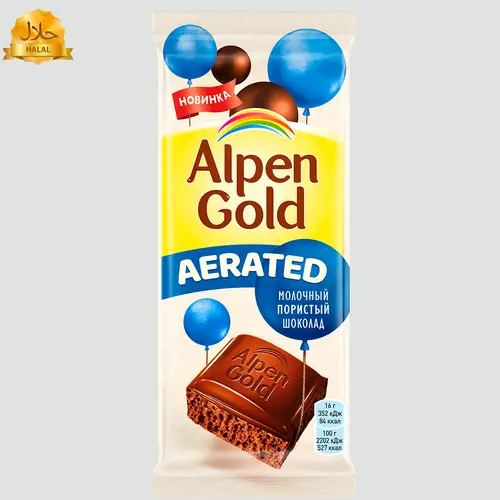 Шоколад Alpen Gold Aerated пористый молочный 80 г