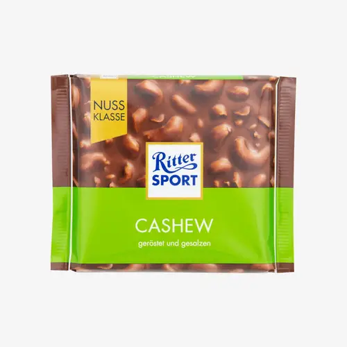 Шоколад Ritter Sport молочный с кусочками солёного кешью 100 г