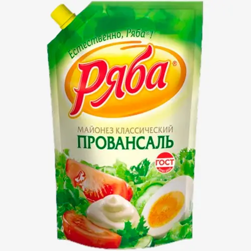 Майонез Провансаль Ряба 50,5% д/пак 630 г