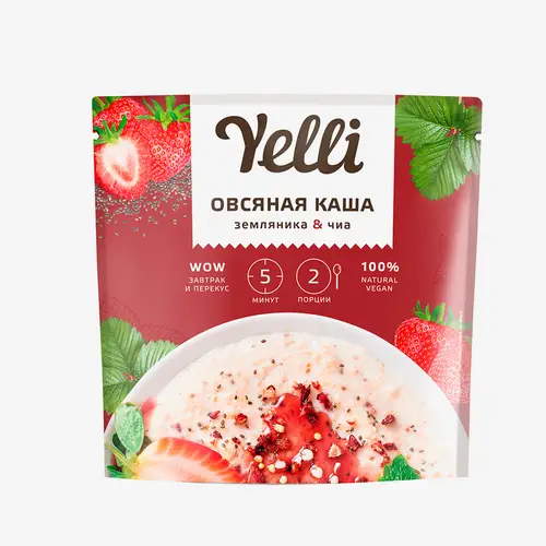 Овсяная Каша Yelli  Земляника & Чиа 60 г