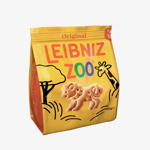 Сливочное печенье Leibniz zoo original в форме фигурок животных 100 г