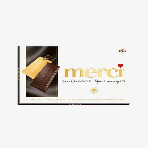 Конфеты Merci Горький шоколад 72% 100 г