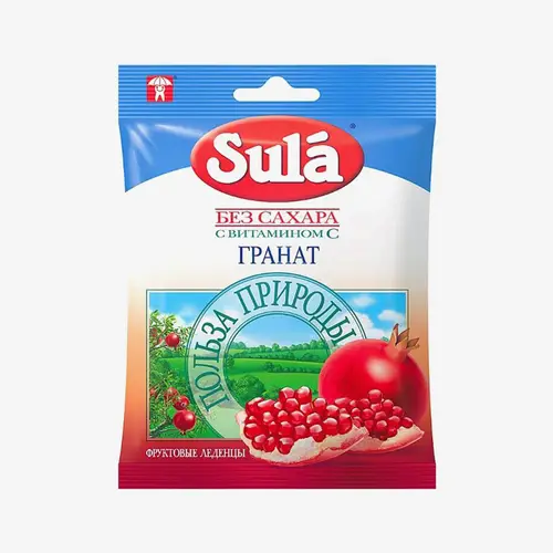 Леденцы Sula с гранатом 60 г