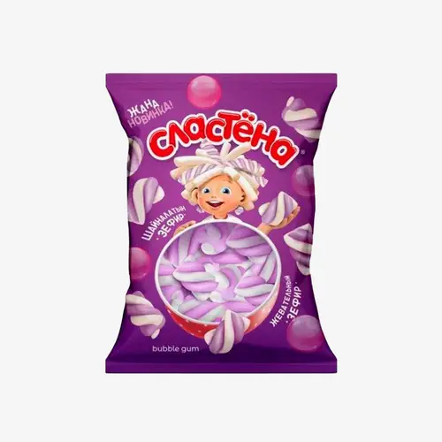 Зефир Сластёна жевательный со вкусом Bubble Gum 75 г