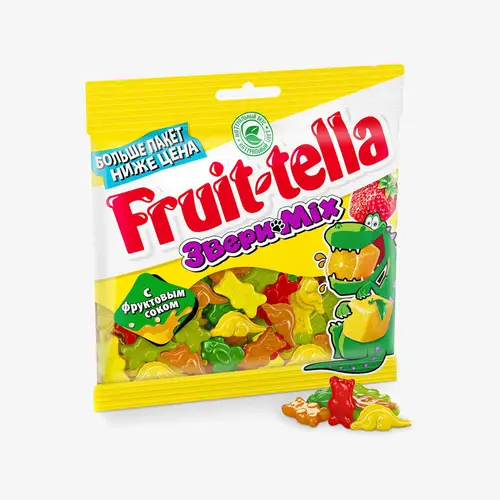 Мармелад Fruit-Tella Звери Микс с фруктовым соком 150 г