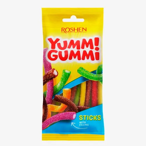 Конфеты желейные Yummi Gummi Sour Sticks 70 г