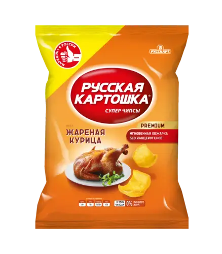 Чипсы "Русская картошка" Жареная курица/Сметана и укроп, в ассортименте, 80 г