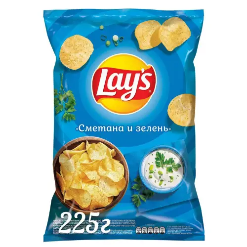 Чипсы картофельные "Lay's" Сметана и зелень, 225 г