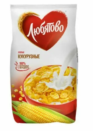 Хлопья "Любятово" кукурузные, 300 г