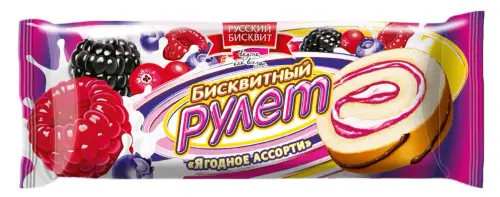 Рулет "Русский бисквит" Ягодное ассорти, 175 г