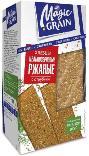 Хлебцы "Magic Grain" цельнозерновые ржаные, 160 г