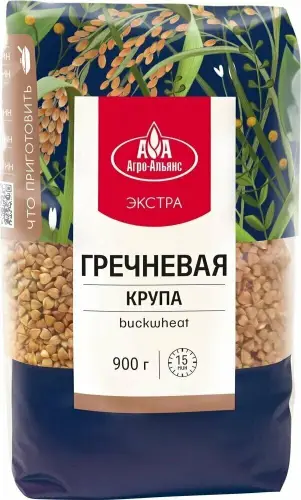 Крупа "Агро-Альянс" Экстра гречневая ядрица элитная, 900 г