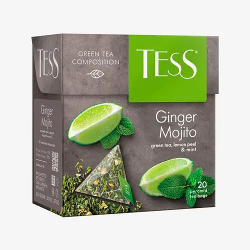 Чай Tess Ginger Mojito зеленый 20 пирамидок