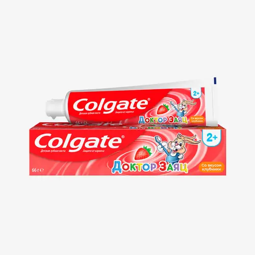 Паста зубная Colgate Доктор заяц вкус клубники, для детей 50 мл