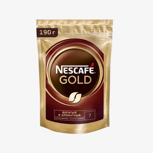 Кофе Nescafe Gold натуральный растворимый сублимированный 190 г