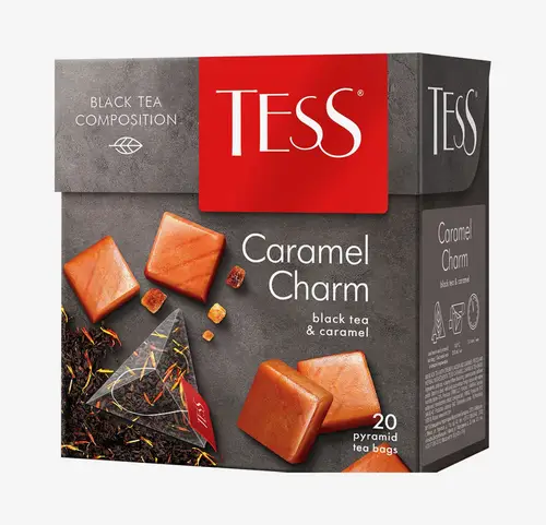 Чай Tess Caramel Charm черный, 20 пакетиков