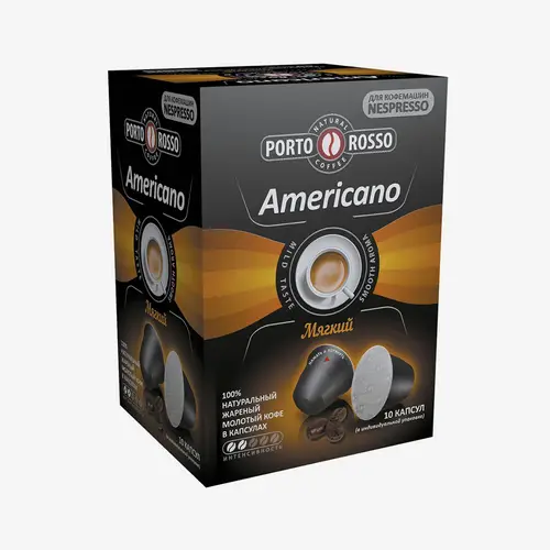 Кофе Porto Rosso Americano капсульный для кофемашин Nespresso 10 шт