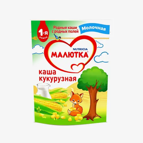 Каша Малютка молочная кукурузная (5 + мес) 220 г