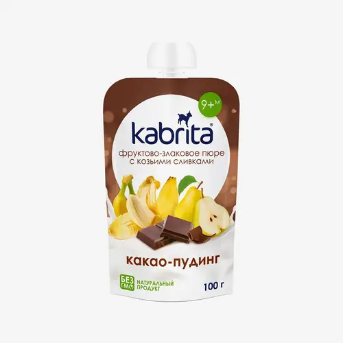 Пюре Kabrita Какао пудинг с козьими сливками (9+ мес) 100 г