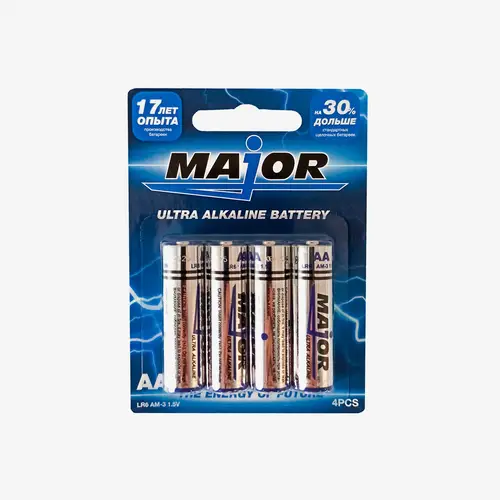 Батарейки Major Ultra Alklaine battery AA 4 шт