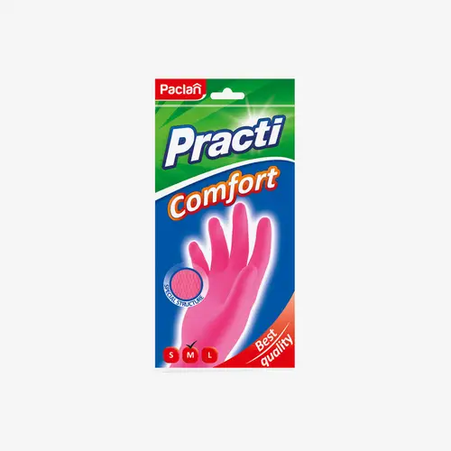 Перчатки Paclan Practi Comfort розовые M