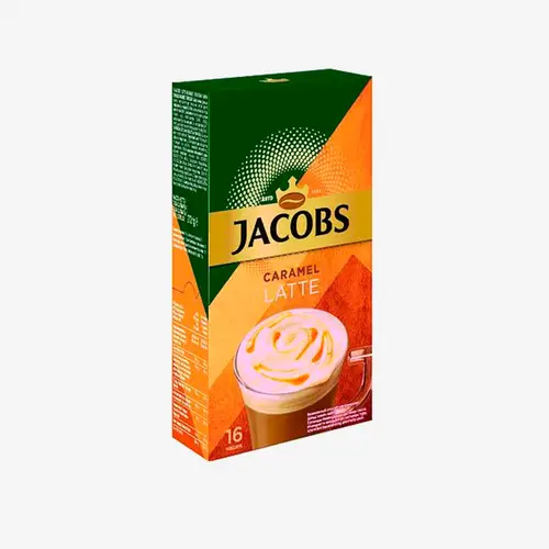 Кофе Jacobs растворимый Латте Карамель 17,5 г 16 шт