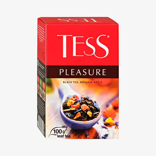 Чай Tess Pleasure черный лист шиповник/яблоко 100 г