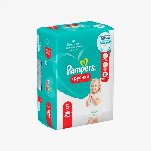 Трусики Pampers Pants, Вес 12–17 кг, Размер 5, 15 шт