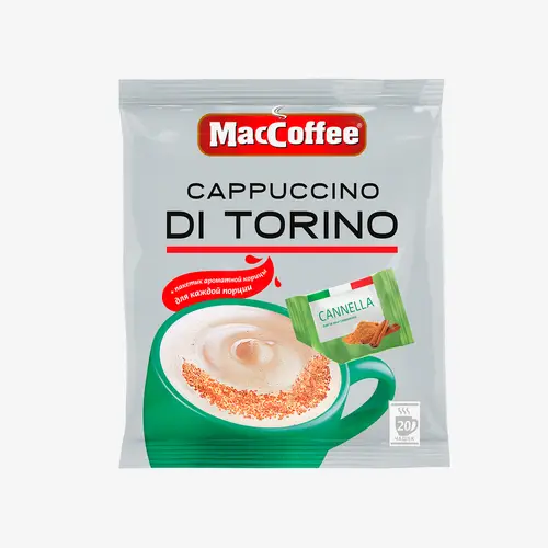 Кофе MacCoffee Di Torino Cappuccino Cannella с корицей, 25,5 г