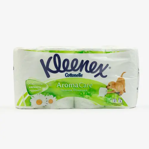 Бумага туалетная Kleenex Нежная ромашка 3 слоя 8 шт