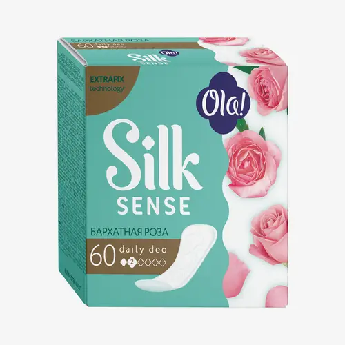 Прокладки ежедневные Ola! Silk Sense бархатная роза 2 капли 60 шт