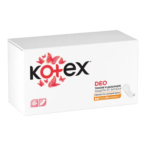 Прокладки Kotex Deo Normal ежедневные, 56 шт