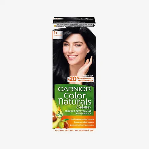 Крем-краска Garnier Color Naturals стойкая питательная для волос #1 Черный 110 мл