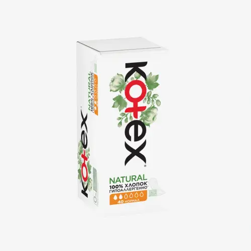 Прокладки ежедневные Kotex Liners Natural Normal, 40 шт