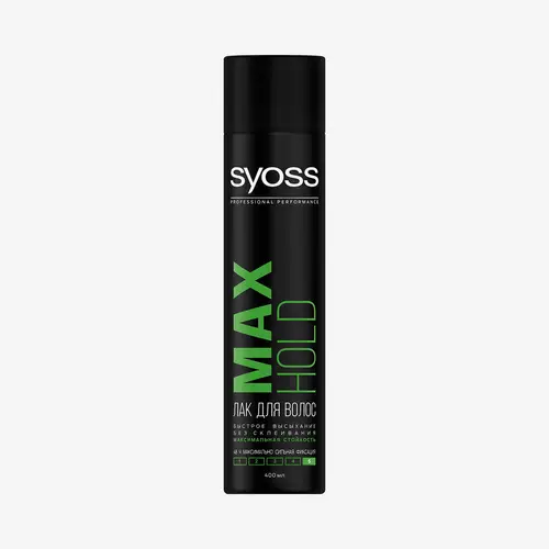 Лак для укладки волос Syoss Max Hold, максимально сильная фиксация