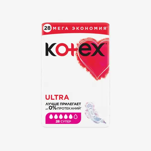 Прокладки Kotex Net Quadro Super, 28 шт