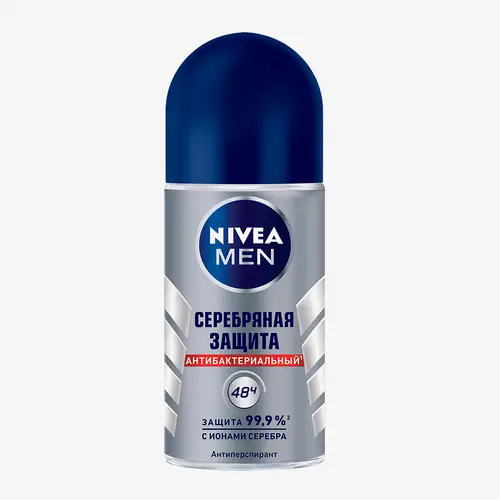 Дезодорант Nivea Серебряная защита, антиперспирант, ролик для мужчин 50 мл