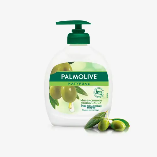 Мыло жидкое Palmolive Натурэль Интенсивное Увлажнение Олива и Увлажняющее молочко, 300 мл