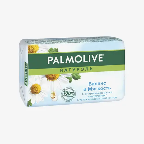 Мыло Palmolive Натурэль туалетное Баланс и Мягкость с экстрактом ромашки и витамином Е, 150 г