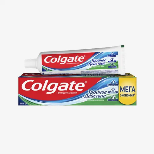 Паста зубная Colgate Тройное действие, комплексная, натуральная мята 150 мл