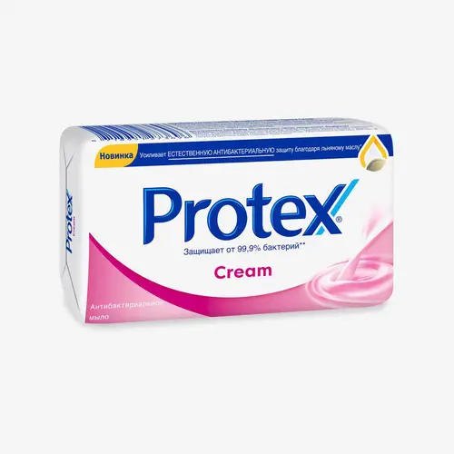 Мыло кусковое Protex Cream антибактериальное туалетное, 150 г