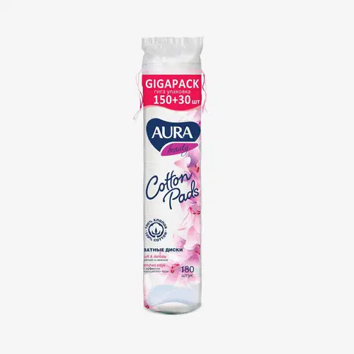 Диски Aura Beauty косметические ватные 180 шт