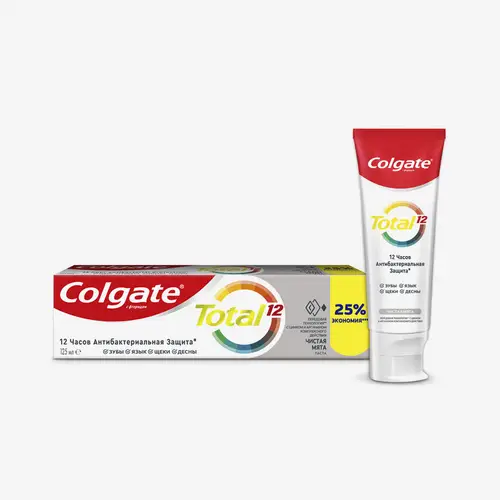 Паста зубная Colgate Total 12 Чистая Мята комплексная антибактериальная 125 мл