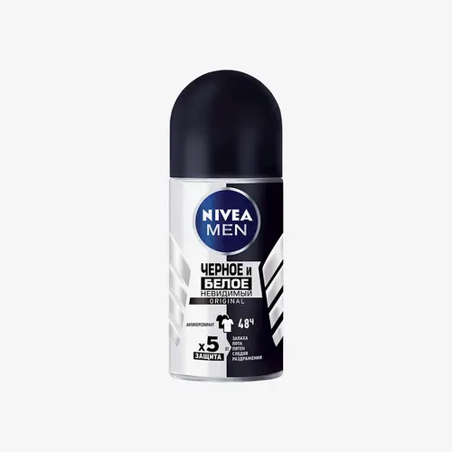 Дезодорант Nivea муж ролик Черное и Белое невидимый 50 мл