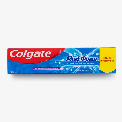 Зубная паста Colgate Макс Фреш Взрывная мята с освежающими кристаллами для свежего дыхания и защиты от кариеса 150 мл