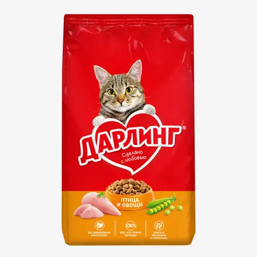 Сухой корм Дарлинг с птицей и овощами, 760 г