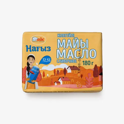 Масло Нағыз сливочное крестьянское 72,5% 180 гр