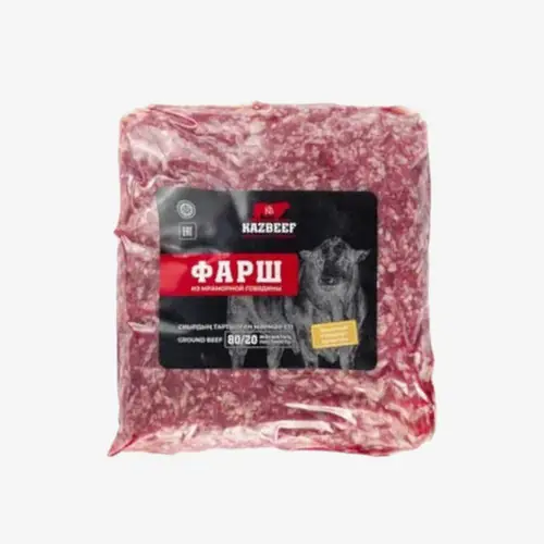 Фарш KazBeef из мраморной говядины 80/20, 1 кг. Охл.